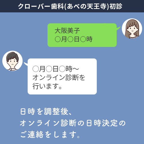 無料オンラインカウンセリング日時の決定