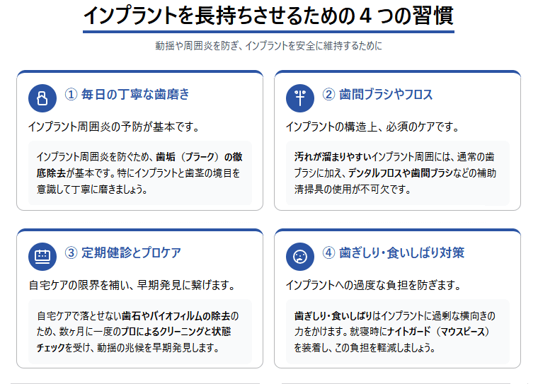 長持ちのために気を付けること